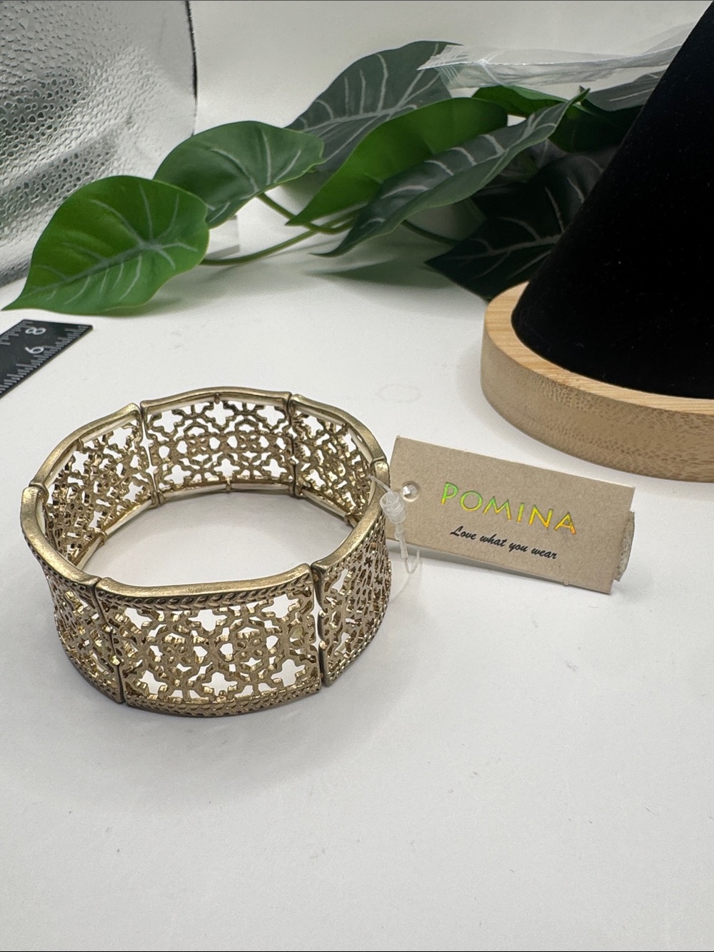 Pomina Gold-Tone Filigree Stretch Bracelet (BR1010/3) - Picture 5 of 6